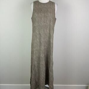 Vintage Brown Tan Finity Naturals Leopard Shift Dress Medium
